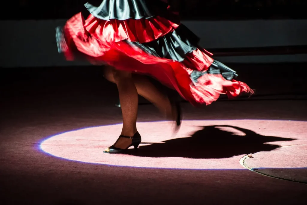Dancing woman on the stage