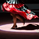 Dancing woman on the stage