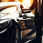 Luxury Car Chauffeur in Focus