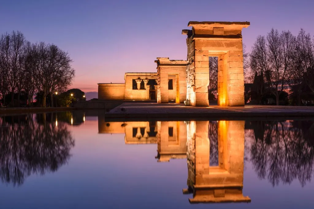 Temple of Debod at night, Madrid (Spain)